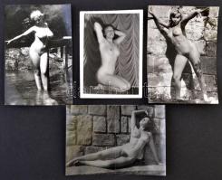 4 db finoman erotikus fotó, 9,5x6,5 és 8,5x6 cm közti méretben