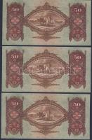 1932. 50P (3x) egymásutáni sorszámmal T:I