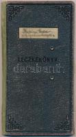 1927 Gyógyszerészhallgató leckekönyve sok gyógyszerész és orvos aláírással