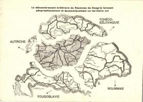 A feldarabolt Magyarország; kiadja a Magyar Nemzeti Szövetség / Trianon map of the dismembered Hungary, irredenta