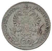 1772H-G 20kr Ag "Mária Terézia" Gyulafehérvár (6,64g) T:2,2- patina,juszt. / 
Hungary 177...