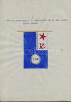 1935 A szovjet Vörös Hadsereg haditengerészetének lobogói. Magyar összeállítású leltár. 20 db kézi r...