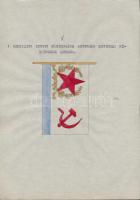 1935 A szovjet Vörös Hadsereg haditengerészetének lobogói. Magyar összeállítású leltár. 20 db kézi r...