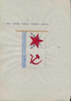 1935 A szovjet Vörös Hadsereg haditengerészetének lobogói. Magyar összeállítású leltár. 20 db kézi r...