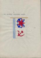 1935 A szovjet Vörös Hadsereg haditengerészetének lobogói. Magyar összeállítású leltár. 20 db kézi r...