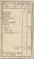 cca 1830-1900 4 db fejléces, grafikus pesti szálloda számla / hotel invoices