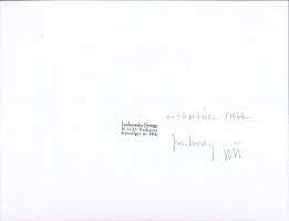 1986 Jankovszky György(1946-): Víkend ház XVII., feliratozva, aláírt, pecséttel jelzett, kartonra ka...