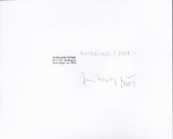 1983 Jankovszky György(1946-): New York, World Trade Center (10/2), feliratozva, aláírt, pecséttel j...