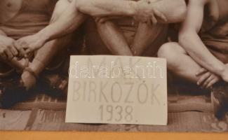1938 MAK (Makói Atlétikai Klub) Birkózó szakosztály csoportképe, Bucskó Gyula makói műterméből, képk...
