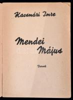Korcsmári Imre: Mendei május. Bp., 1942, Gyarmati Ferenc Könyvnyomtató Műhely. Kiadói illusztrált pa...