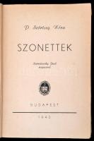 P. Szörtsey Nóra: Szonettek. Szervánszky Jenő rajzaival. Bp., 1940, Szerzői kiadás. Kiadói illusztrá...