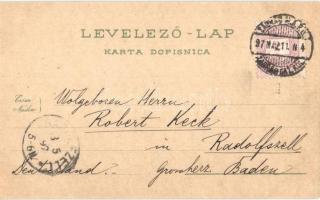 1897 (Vorläufer!) Belovár, Bjelovar; Agramerstrasse, Kirche, Rathhaus, Blühweissgasse, Hauptplatz Ma...