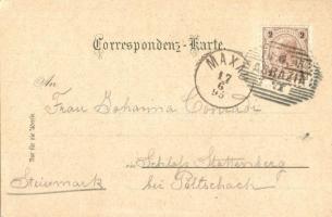 1895 (Vorläufer!) Abbazia, Opatija; Louis Glaser, floral, litho