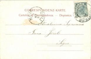 Split, Spljet, Spalato; Teatro Comunale / Obcinsko Kazaliste, Diga / theatre, lighthouse. G. A. Mili...