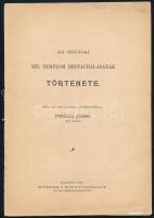 1901 Bp., Parczel József: Az óbudai izraelita templom restaurálásának története, kiadja Bichler I. Könyvnyomdája, 23p