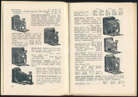 1929 Bp.V., Chumra László látszerész fotószaküzleteinek árjegyzéke, ábrákkal illusztrált, 48p