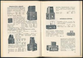 1929 Bp.V., Chumra László látszerész fotószaküzleteinek árjegyzéke, ábrákkal illusztrált, 48p
