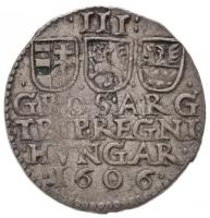 Erdélyi Fejedelemség 1606. 3 Garas Ag "Bocskai István" (2,33g) T:1-,2 juszt. / 
Principal...