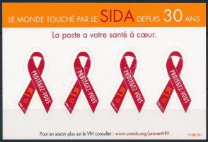 AIDS campaign foil sheet, AIDS kampány fóliaív