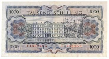 Ausztria 1966 (1970). 1000Sch "Bertha von Suttner" T:III szép papír
/ Austria 1966 (1970)...