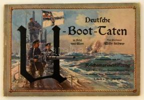 1916 Deutsche U-Boot-Taten in Bild und Wort von Professor Stöwer, Herausgeben von der Reichsmarinestiftung, I. Buch, sok színes képpel
