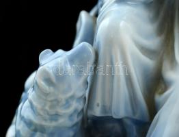 Zsolnay furulyázó pásztor, alap mázzal, jelzett, hibátlan, m:24 cm