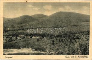 Diósjenő - 3 db régi képeslap, Cseh-vár, Magashegy, Strandfürdő, 1 másodpéldány / 3 pre-1945 postcar...