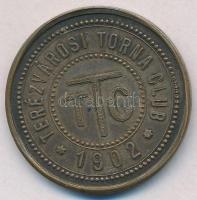 1935. TTC - Terézvárosi Torna Club 1902 / 1935. XII. 1. Br emlékérem (38mm) T:2