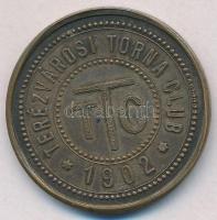 1935. "TTC - Terézvárosi Torna Club 1902 / 1935. XII. 1." Br emlékérem (38mm) T:2