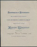 1897 Meghívó a rajztanárjelöltek és Művésznövendékek táncestélyére, Dörre Tivadar (1858-1932) festőm...