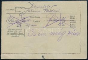 1915 Tábori posta zárt levelezőlap / Field cover card "K.U.K. 7,5 cm CHINA GEBIRGSKANONENBATTE ...