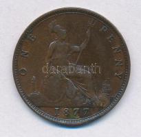 Nagy-Britannia 1877. 1p Br "Viktória" T:2- ph. Great Britain 1877. 1 Penny Br "Victoria" C:VF edge error Krause KM#754