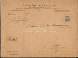 1918 Pro Transsylvania Országos Segítő Bizottság Zita királyné őfelsége legmagasabb elismerése, dísz...