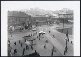 cca 1960 Budapest, Kőbánya, Zalka Máté tér, Keveházi János (?-?) hagyatékában levő 4 db vintage nega...