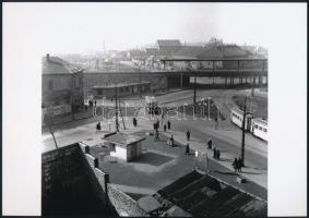 cca 1960 Budapest, Kőbánya, Zalka Máté tér, Keveházi János (?-?) hagyatékában levő 4 db vintage nega...