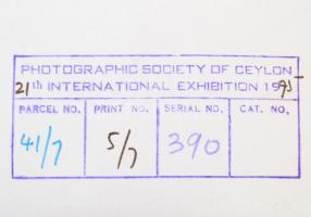 Vincze János (1922-1998): Kőfejtő / Quarry, fotó, hátulján feliratozva, pecséttel jelzett, 25,5,5×40...