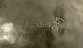 Dr. Fettich Nándor (1900-1971): Honfoglalás kori ezüst (Ag.) fedeles csésze másolata, poncolt, kalap...