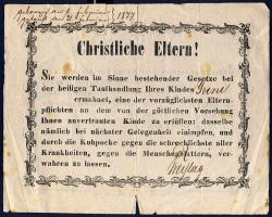 1877 Meghívó soproni keresztelőre