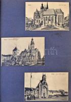 1918 Utazásom a Felvidéken. Steiner M. - 73 db régi beragasztott képeslap és fotó Felvidéki városokr...