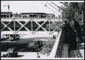 cca 1940 Budapesti villamosok, 5 db vintage negatívról készült mai nagyítás, 18x25 cm