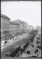 cca 1940 Budapesti villamosok, 5 db vintage negatívról készült mai nagyítás, 18x25 cm