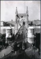 cca 1940 Budapesti villamosok, 5 db vintage negatívról készült mai nagyítás, 18x25 cm