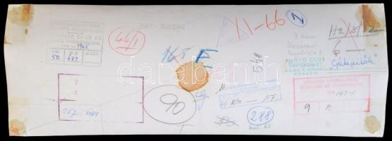 Vincze János (1922-1998): Gátépítők / Dike-building, fotó, hátulján feliratozva, pecséttel jelzett, ...