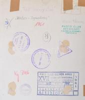 Vincze János (1922-1998): Téli hangulat / Winter symphony, fotó, hátulján feliratozva, pecséttel jel...