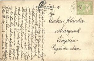 1906 Kassa, Kosice; II. Rákóczi Ferenc újratemetésének részlete, utcakép bandériumokkal / reburial c...