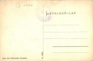 Brassó, Kronstadt, Brasov; Látkép a Cenk hegyről, vendéglő, Karl Habermann kiadása / view from the Z...