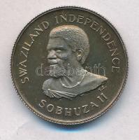 Szváziföld 1968. 20c Ag "II. Sobhuza / Függetlenség" T:2(PP) patina Swaziland 1968. 20 Cents Ag "Sobhuza II / Independence" C:XF(UNC) patina Krause KM#3