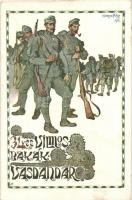 34-es Vilmos Bakák Vasdandár, Gimes Lajos főhadnagy alkotása / Hungarian infrantry unit, WWI military, s: Gimes Lajos (EK)