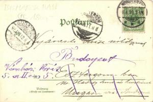 1899 Nordseebad Norderney. SMS Gäa/Gaea (ex SS Fürst Bismarck) Austro-Hungarian Navy depot ship for ...