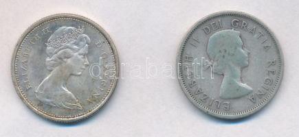 Kanada 1953-1968. 25c Ag (2x) T:2,2-
Canada 1953-1968. 25 Cents Ag (2x) C:XF,VF